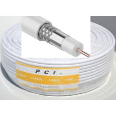 Кабель телевізійний PCI-RG-6U 100м (Білий)