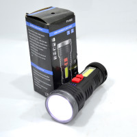 Ліхтарик ручний акуму, пластик TY-822  (1 LED ) + боковий LED