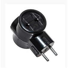 Трійник електричний Б/З ЕМР (3Т) 6А/-250V чорний