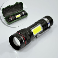 Ліхтарик акум. ручний  BL-520-T6 /microUSB зарядка/в пласт футлярі/боковий LED