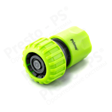 Конектор 3/4 для шланга полив. Presto-PS (GREEN) з аквастопом 25шт/уп 5820G