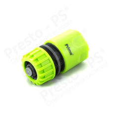 Конектор 1/2 - 5/8 для шланга полив. Presto-PS (GREEN) з аквастопом 25шт/уп 5810 G