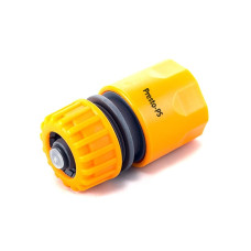 Конектор 1/2 - 5/8 для шланга полив. Presto-PS (ORANGE) з аквастопом 25шт/уп 5810