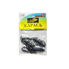 Снасть ВБИВЦЯ КАРАСЯ спутник №3 гачок №7 20гр фарбована пруж
