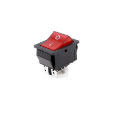 Кнопка клавішна ВКЛ/ВИКЛ KCD-4 / 4 конт. 15/30А-250V + підсвітка