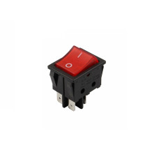 Кнопка клавішна ВКЛ/ВИКЛ KCD-4 / 4 конт. 25А-250V/30А-125V + підсвітка (латунь)