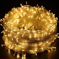 Гірлянда світлодіод 400 LED біла тепла - прозорий дріт