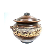 Супник великий з кришкою 7л (черв/глина) 150 х250мм